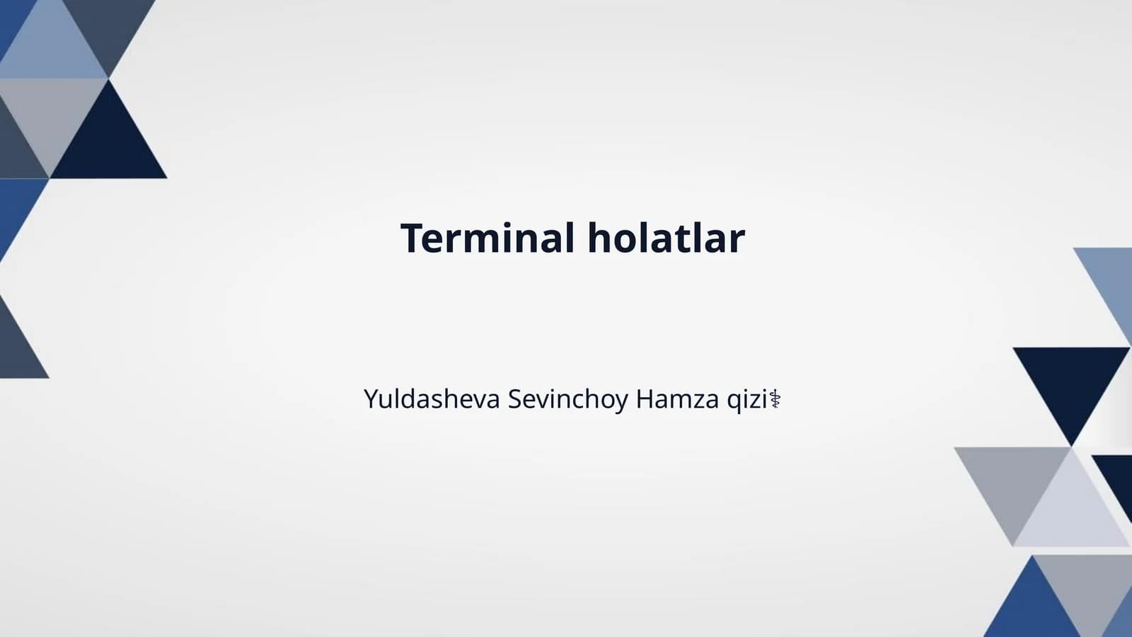 Terminal holatlar