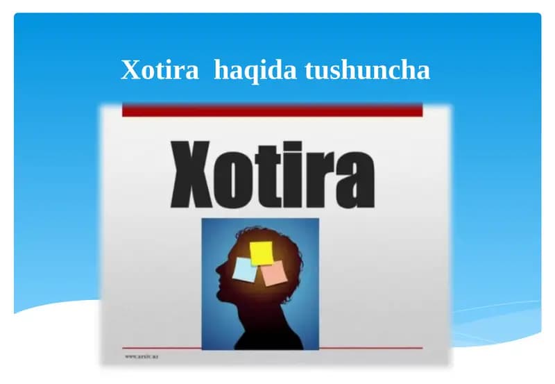 Xotirahaqidatushuncha