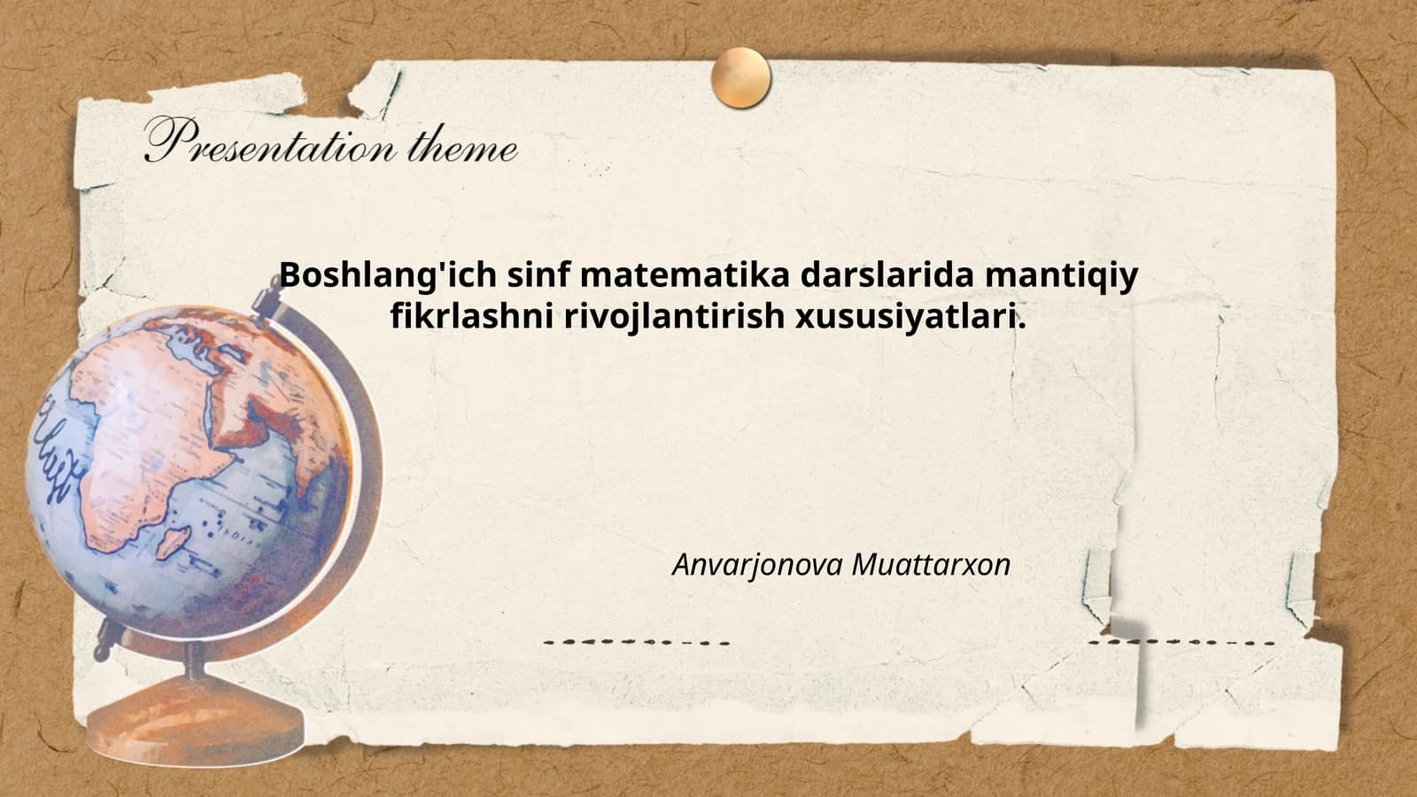 Boshlang'ich sinf matematika darslarida mantiqiy fikrlashni rivojlantirish xususiyatlari