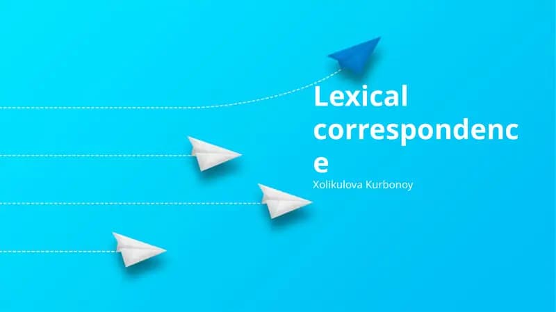 Lexical correspondence