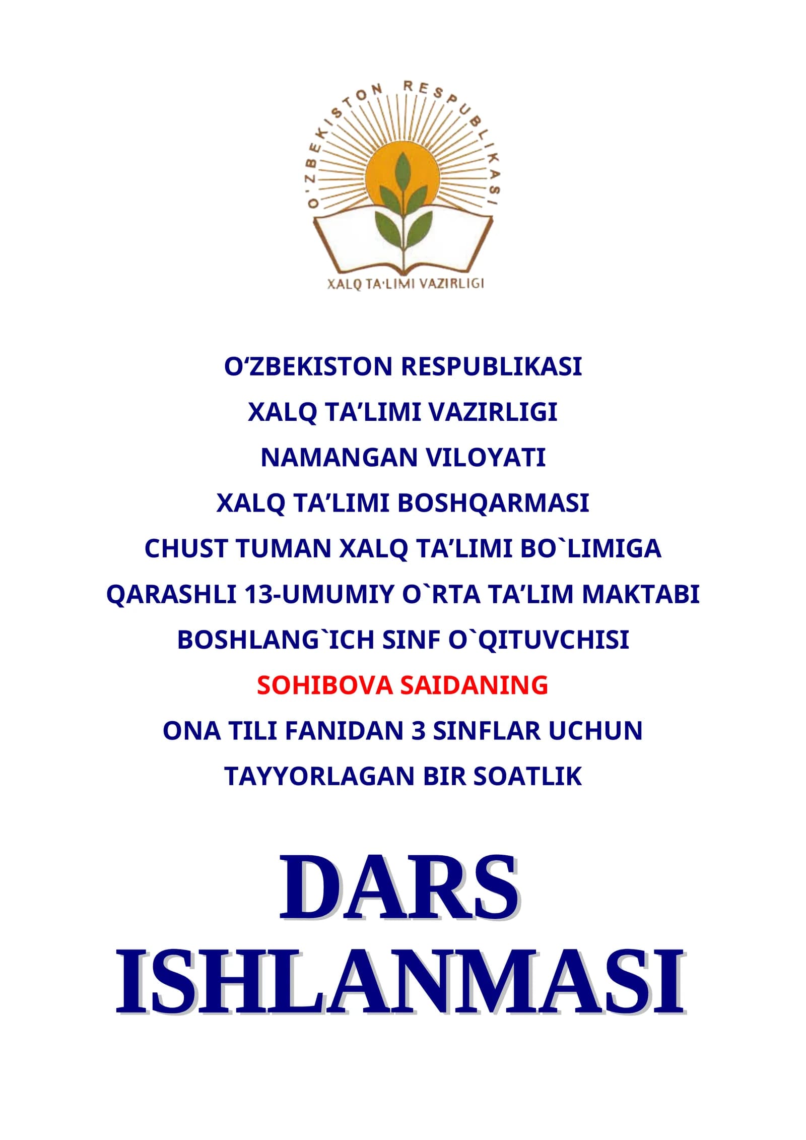 Unli va undosh tovushlar (23-24 mashqlar)