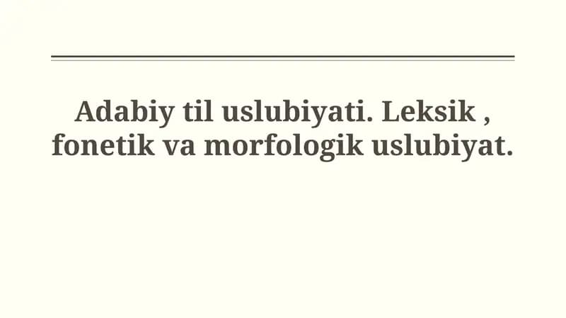 Adabiy til uslubiyati