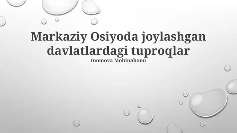 Tuproq Resurslarining Boshqarilishi va Muammolari