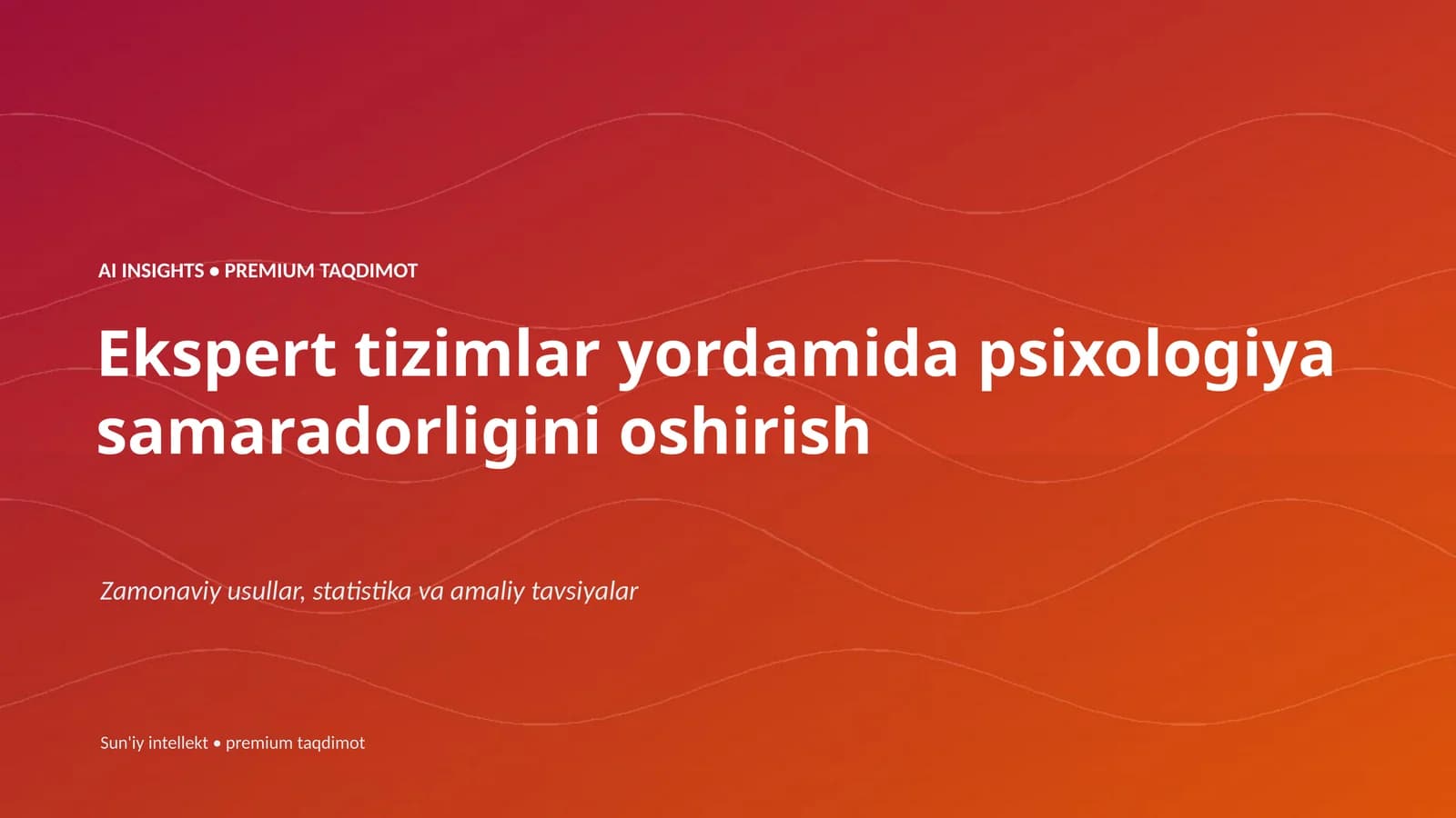 Sun'iy intellekt • premium taqdimot