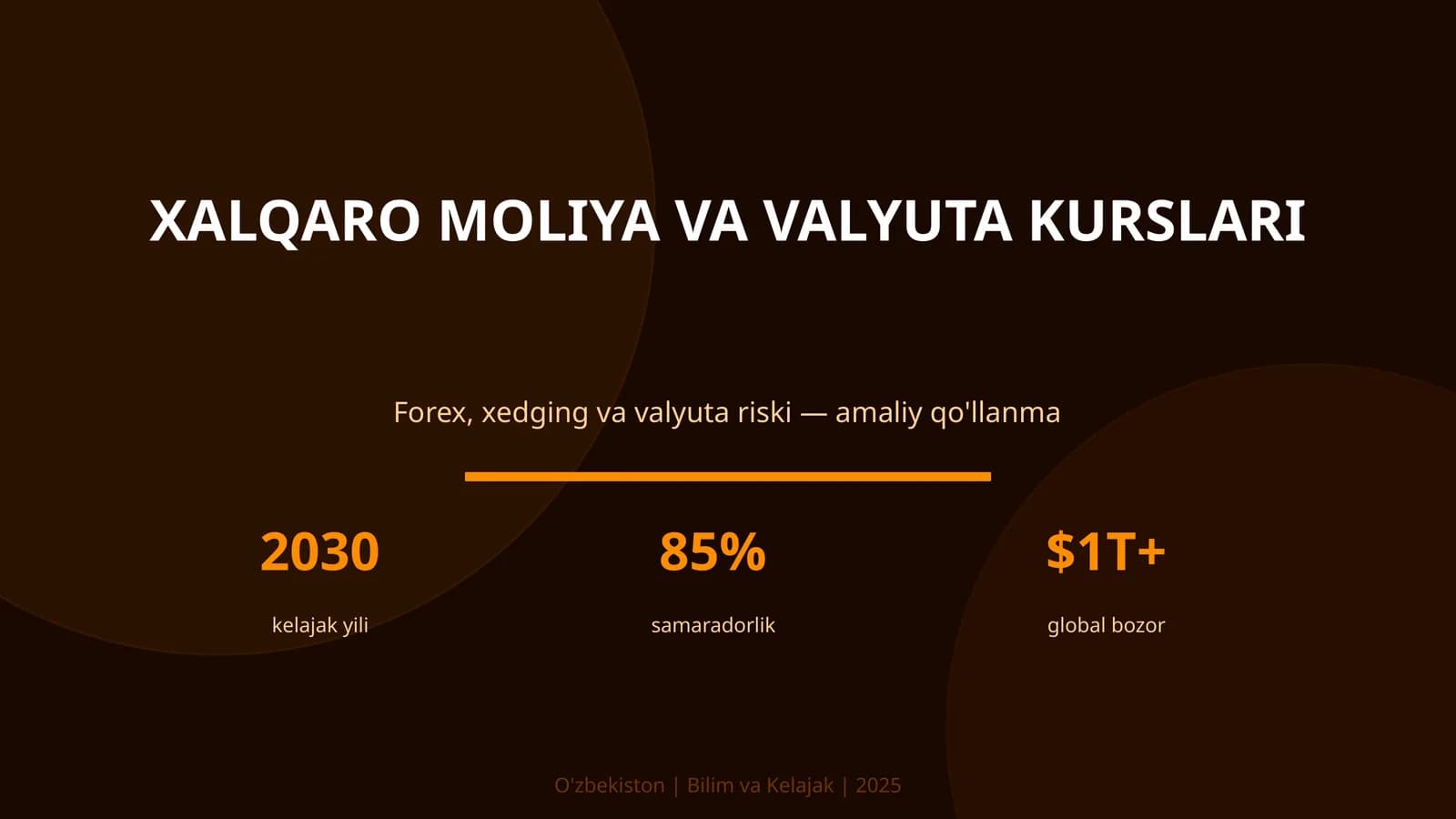 XALQARO MOLIYA VA VALYUTA KURSLARI