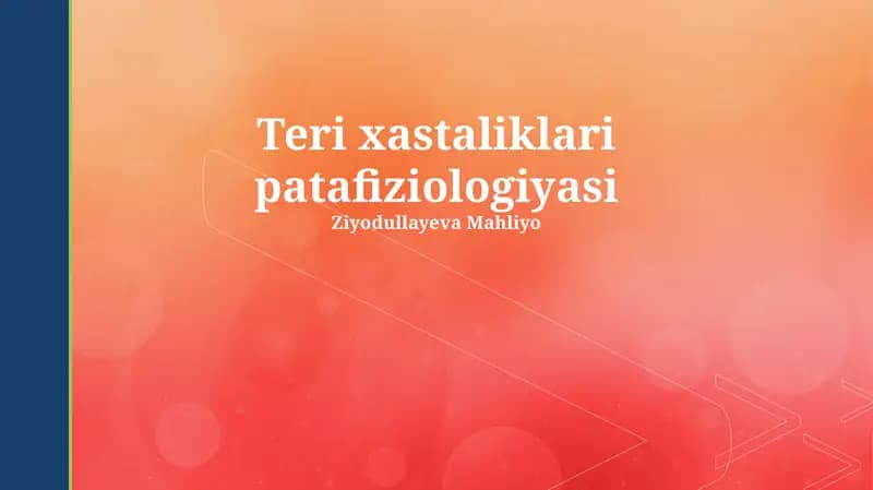 Teri xastaliklari patafiziologiyasi