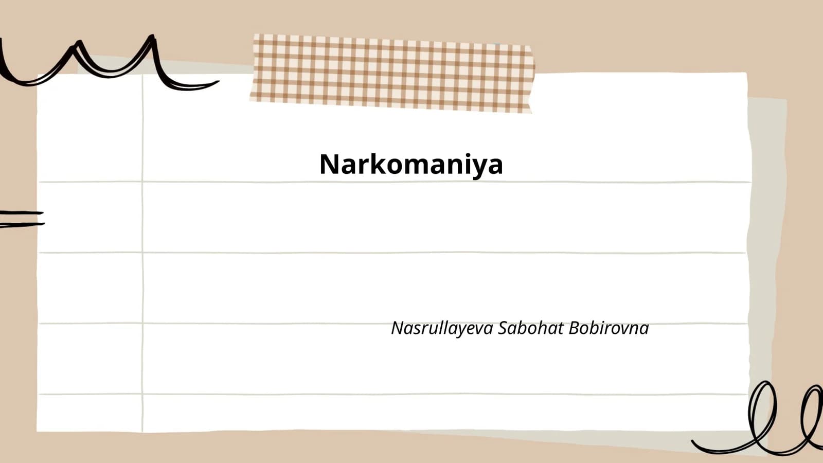 Narkomaniya