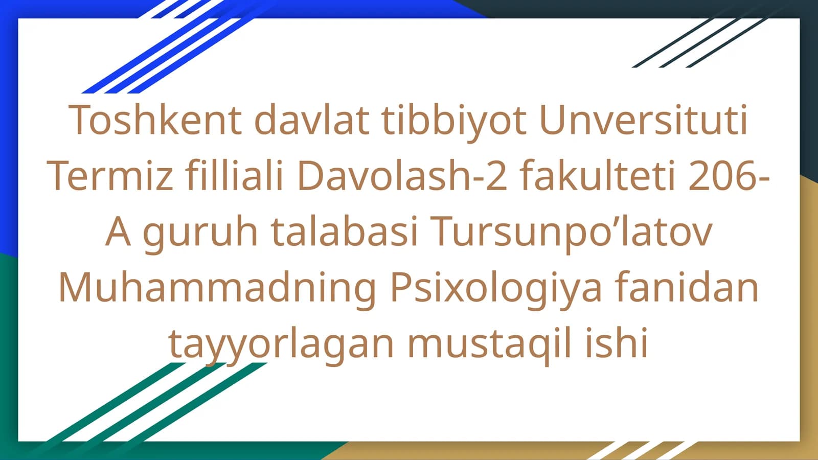 Yuqumli kasalliklar bilan kasallangan bemorlarning psixo-emotsional xususiyatlari