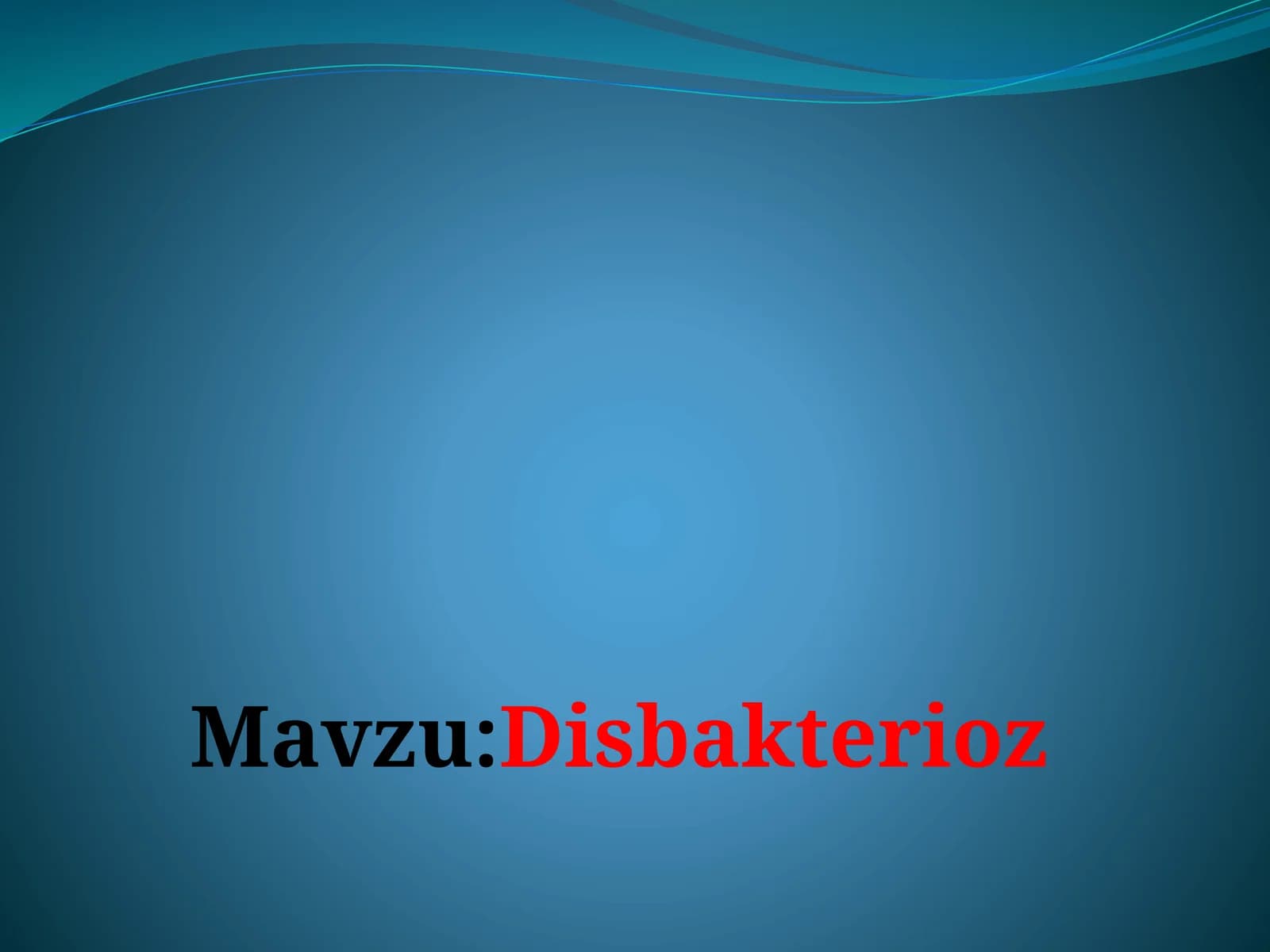 Disbakterioz