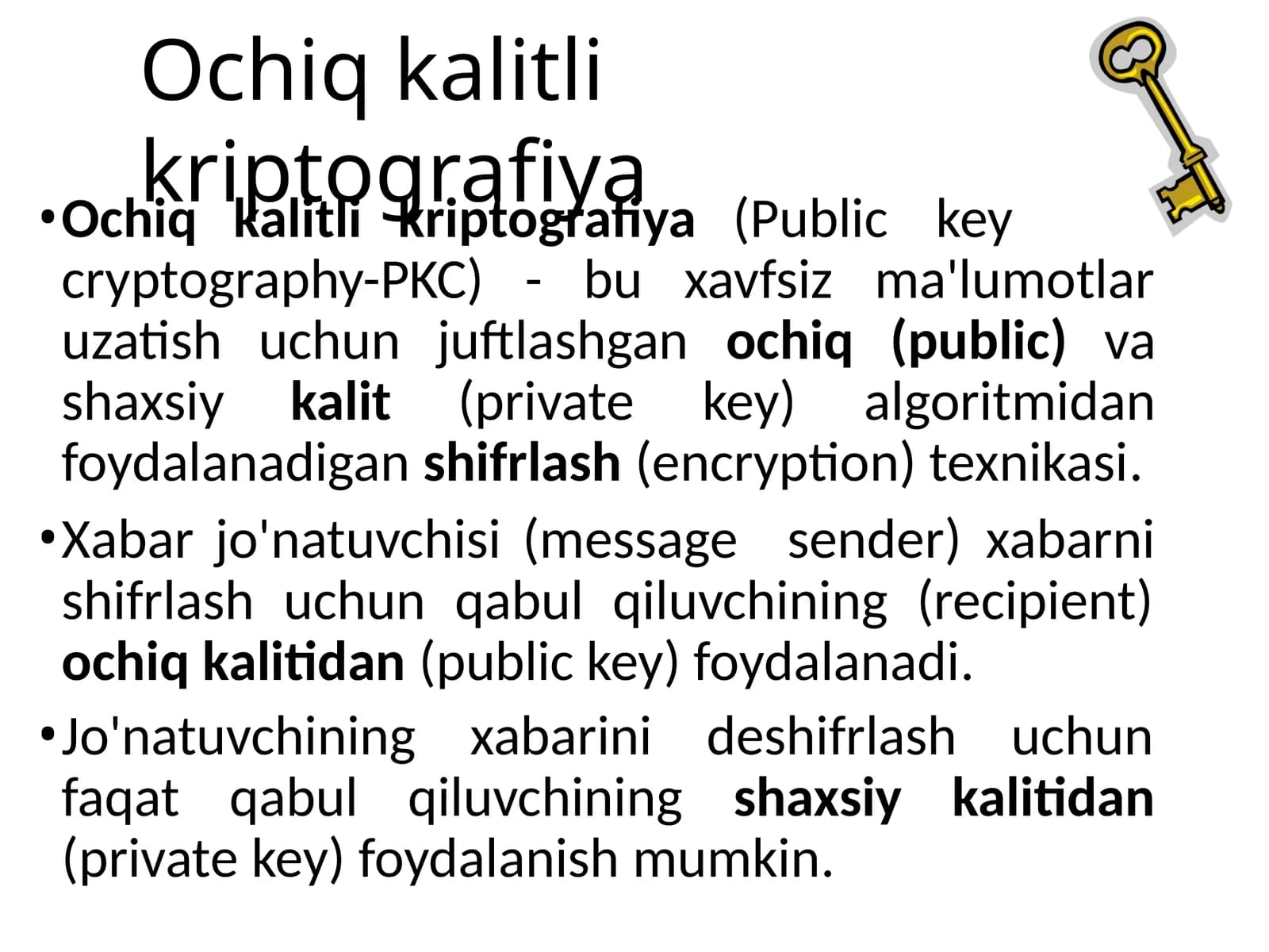 Ochiq kalitli kriptografiya