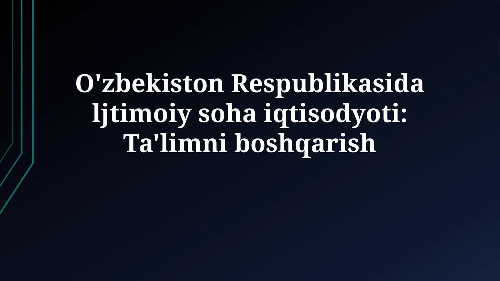 Ta'limni moliyalashtirish mexanizmlari, xarajatlar va investitsiyalarning tahlili