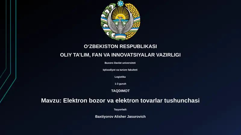 Elektron tijorat tushunchasi