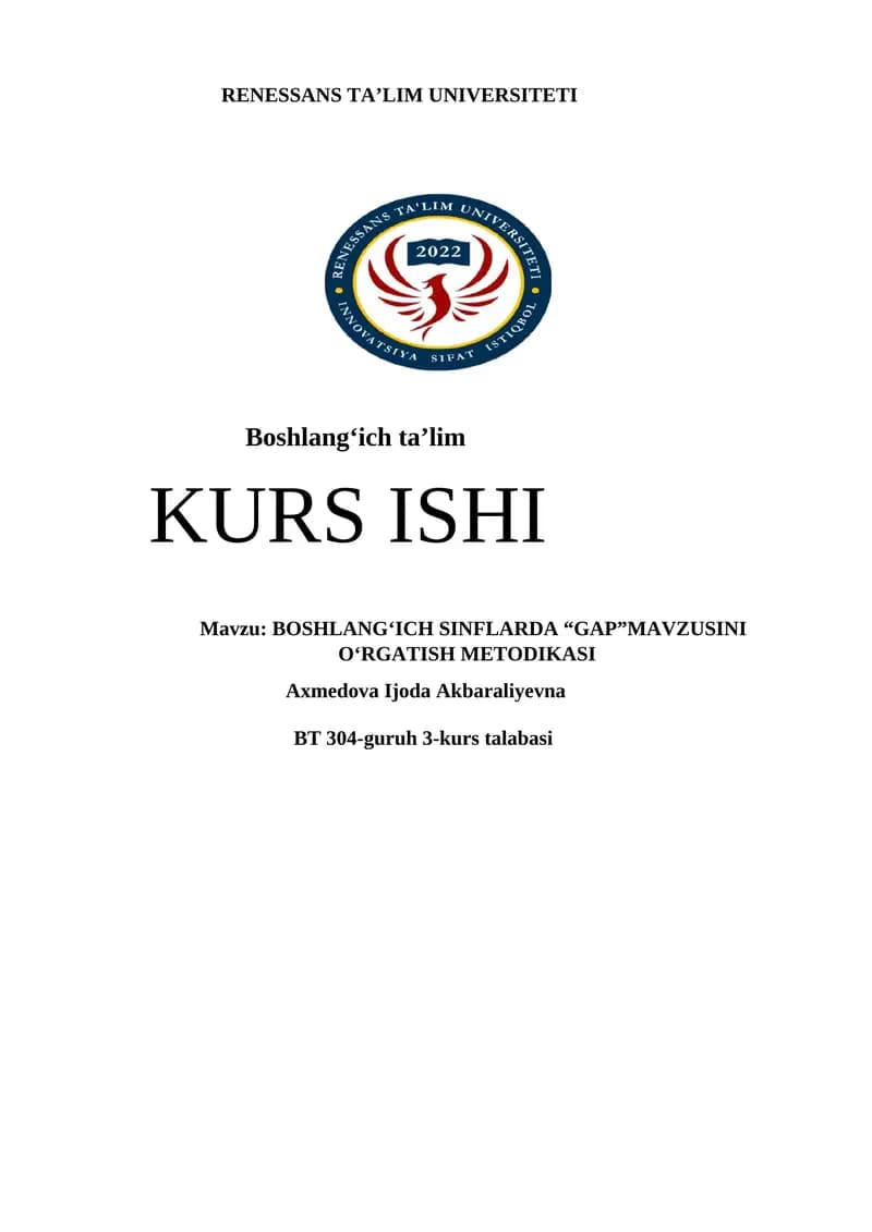 kurs ishi