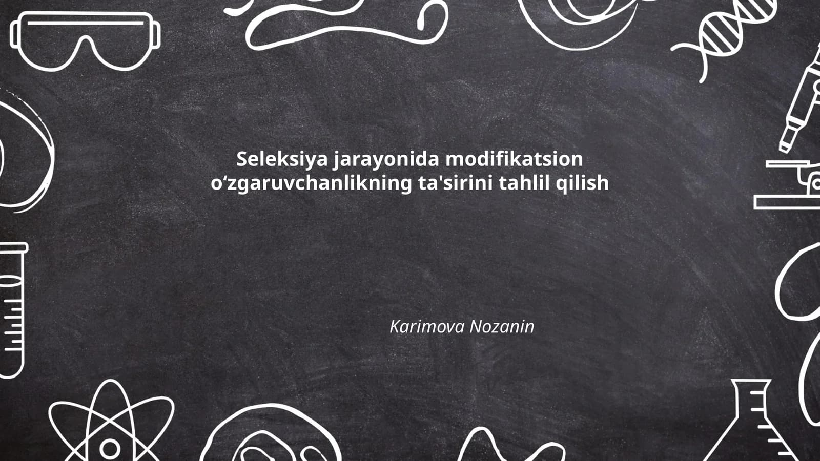 Genetik Modifikatsiya va Tanlov Jarayoni