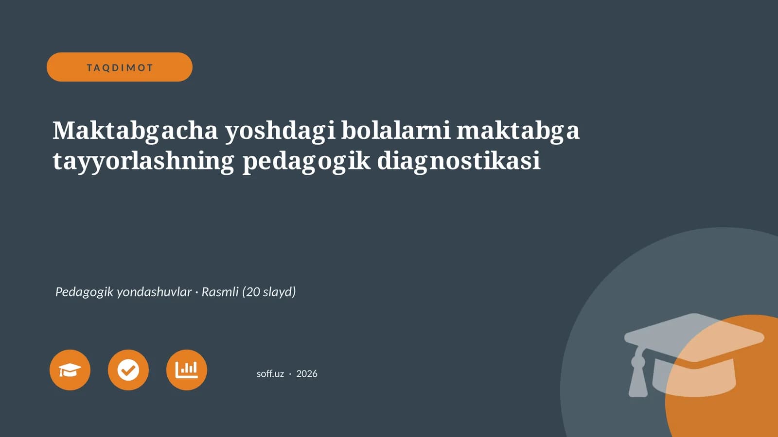 Maktabgacha yoshdagi bolalarni maktabga tayyorlashning pedagogik diagnostikasi