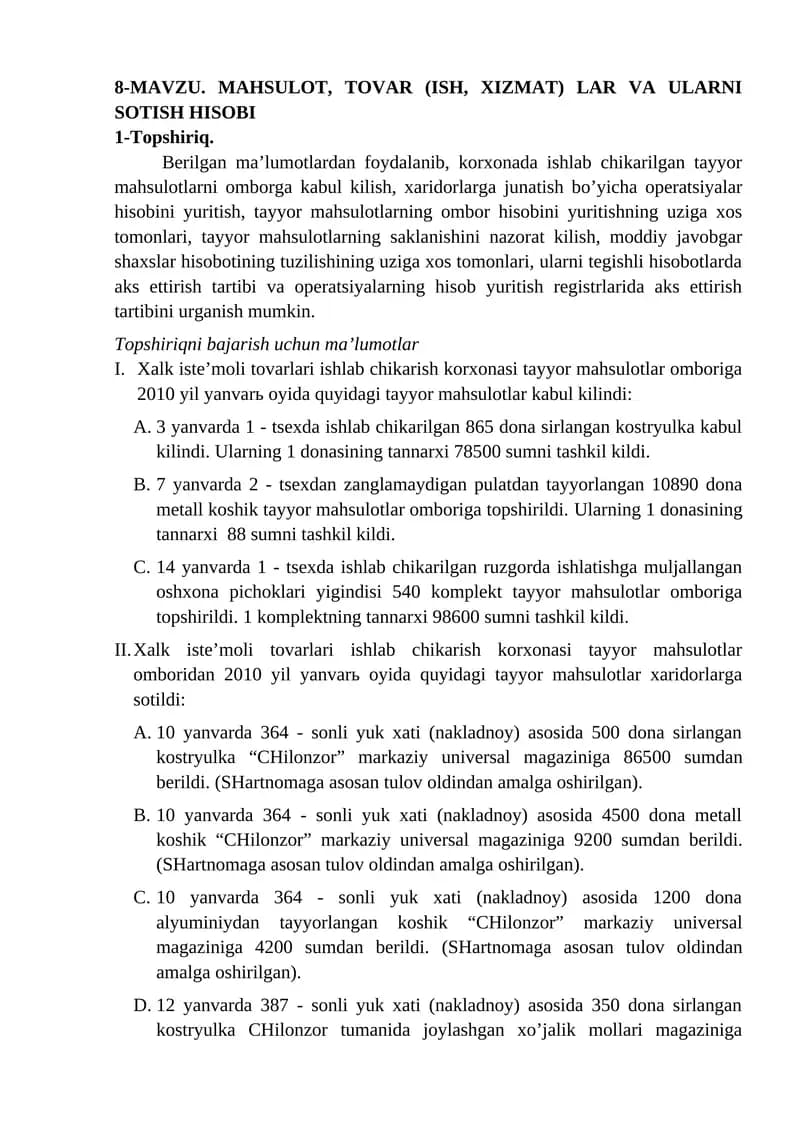Xalk iste’moli tovarlari ishlab chikarish korxonasi