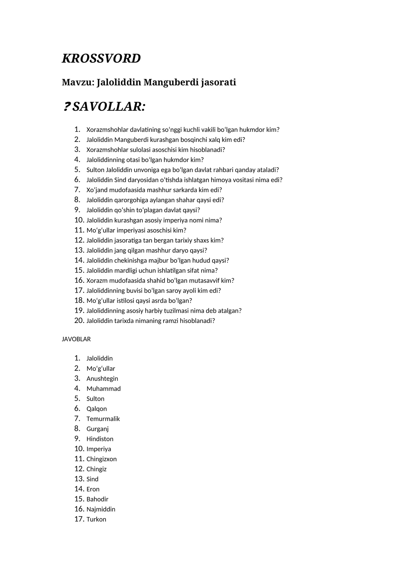 KROSSVORD