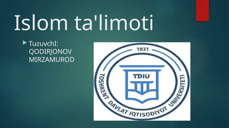 Islomta'limoti