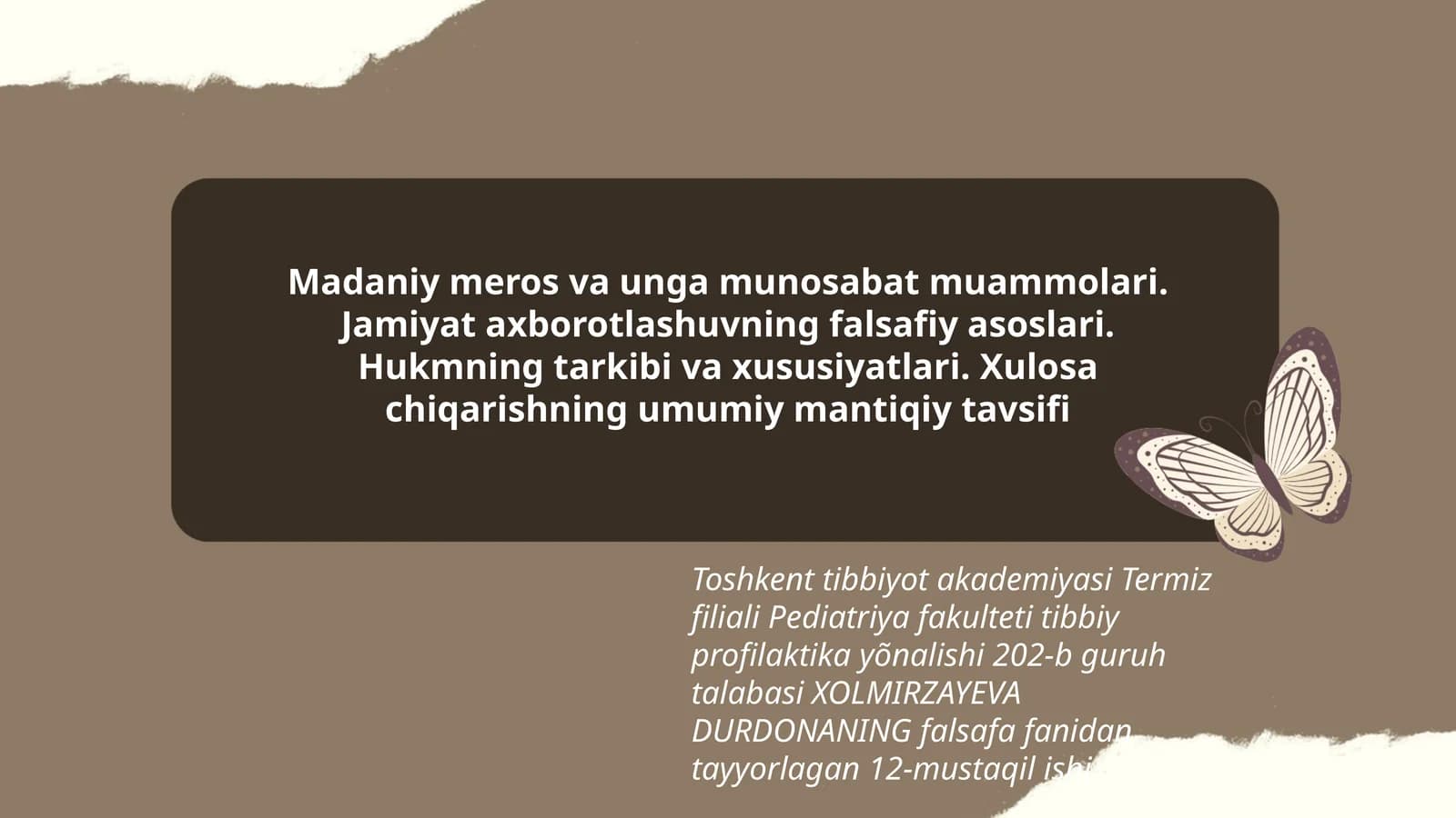 Hukmning tarkibi va xususiyatlari