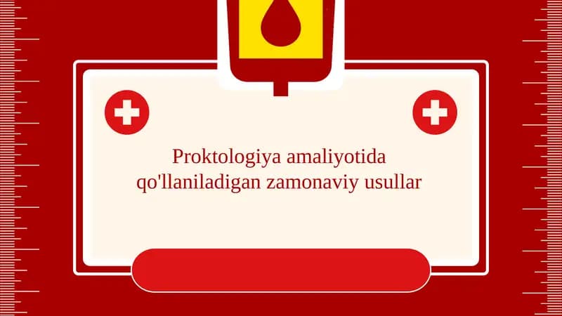 Zamonaviy proktologik usullar