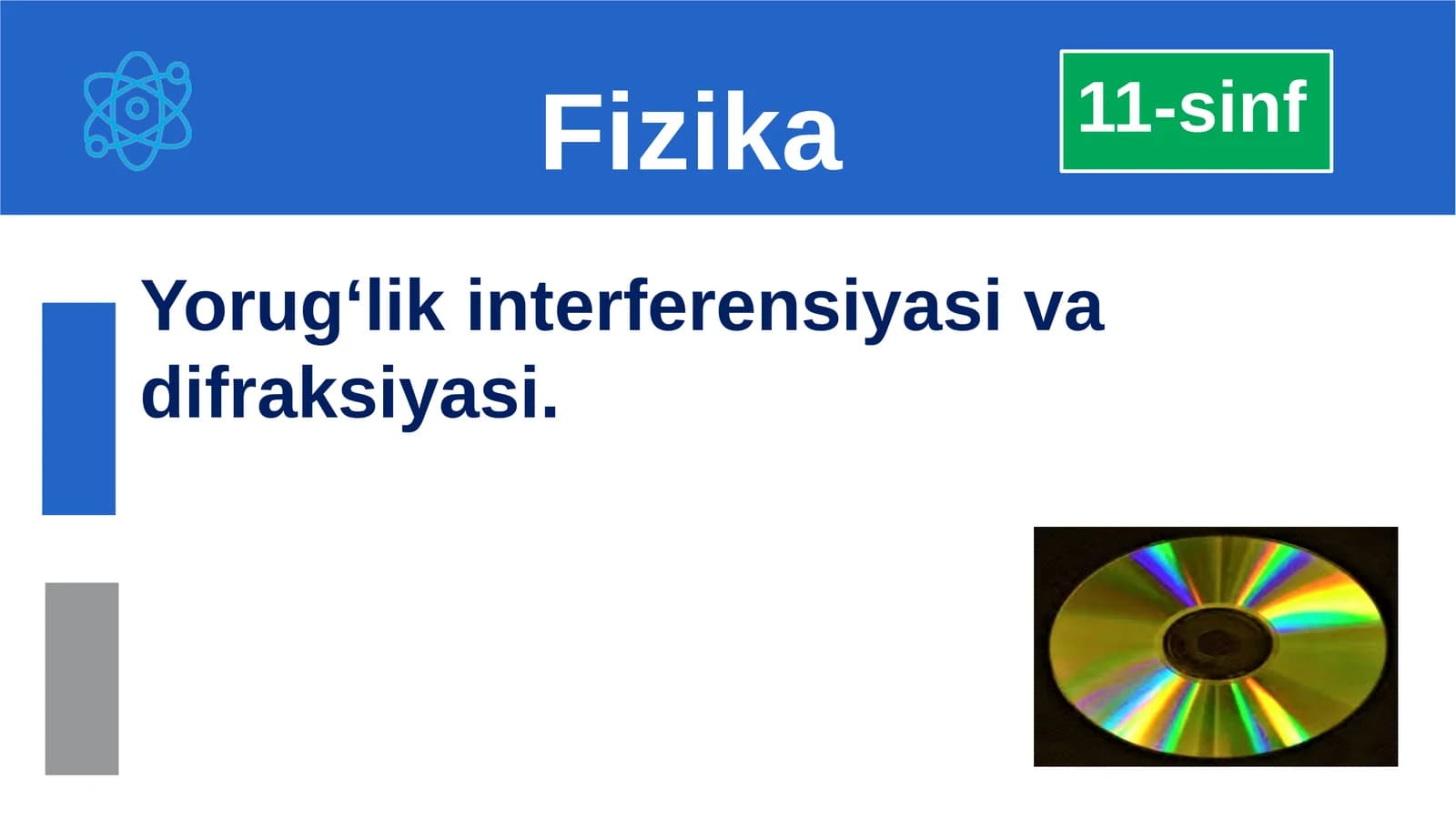 Yorug‘lik interferensiyasi va difraksiyasi