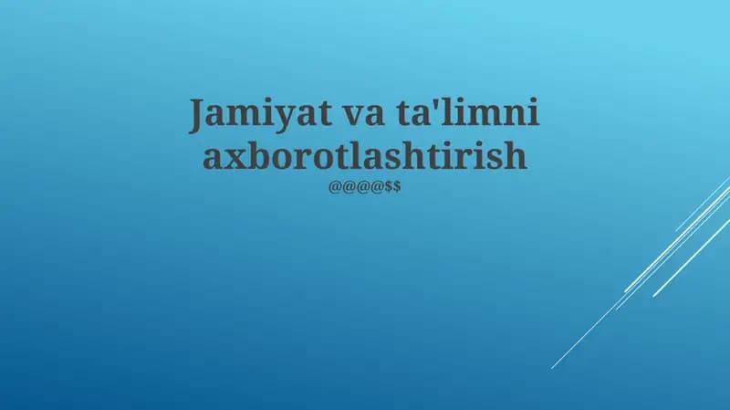 Ta'lim texnologiyalarini integratsiyasi