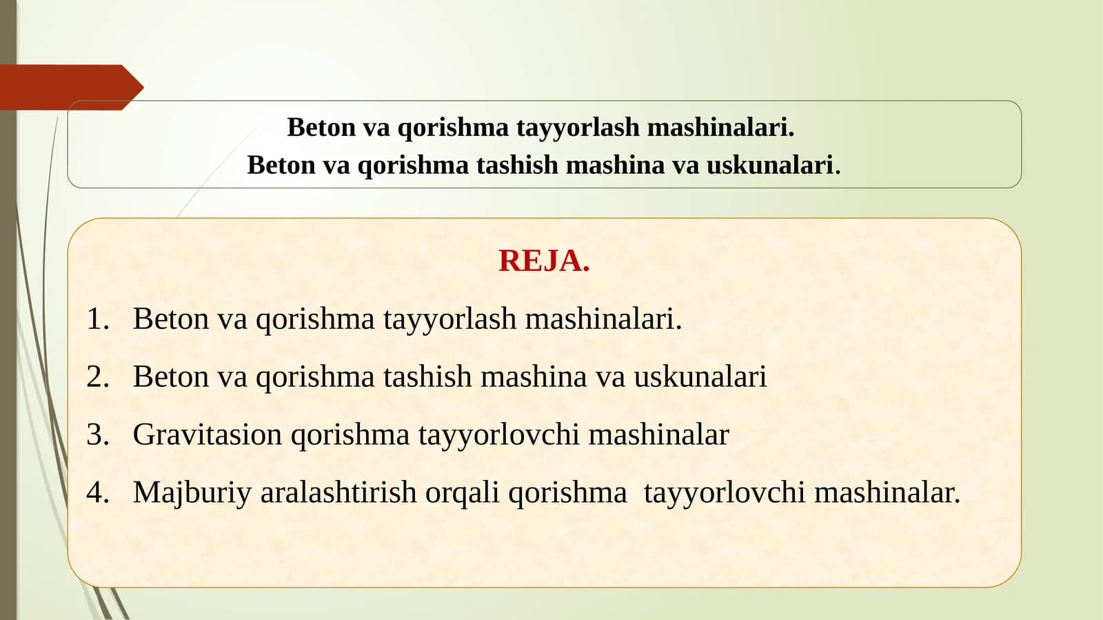 Betonvaqorish matayyorlash mashinalari
