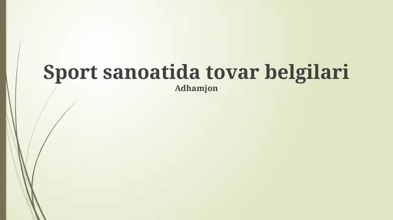 Tovar belgilari: Ta'rif va ahamiyat