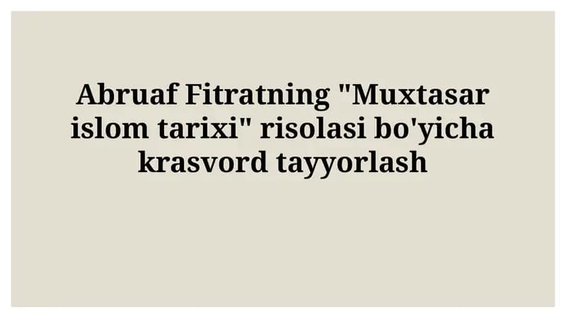 Muxtasar islom tarixi