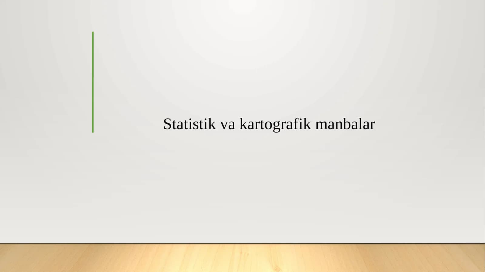 Statistik va kartografik manbalar