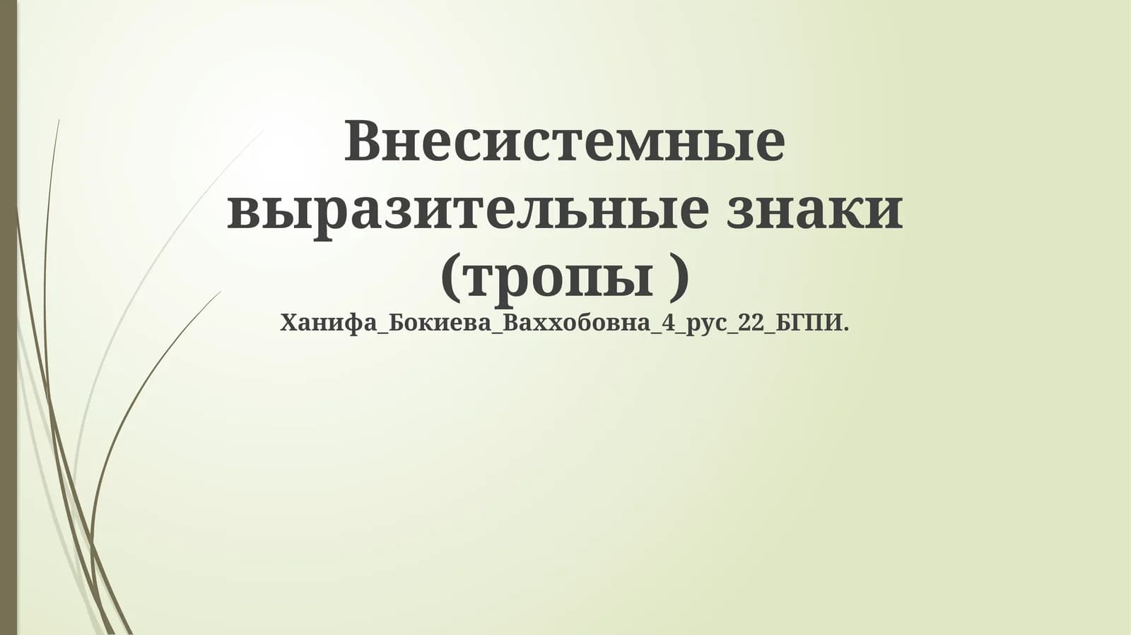 Внесистемные выразительные знаки (тропы)