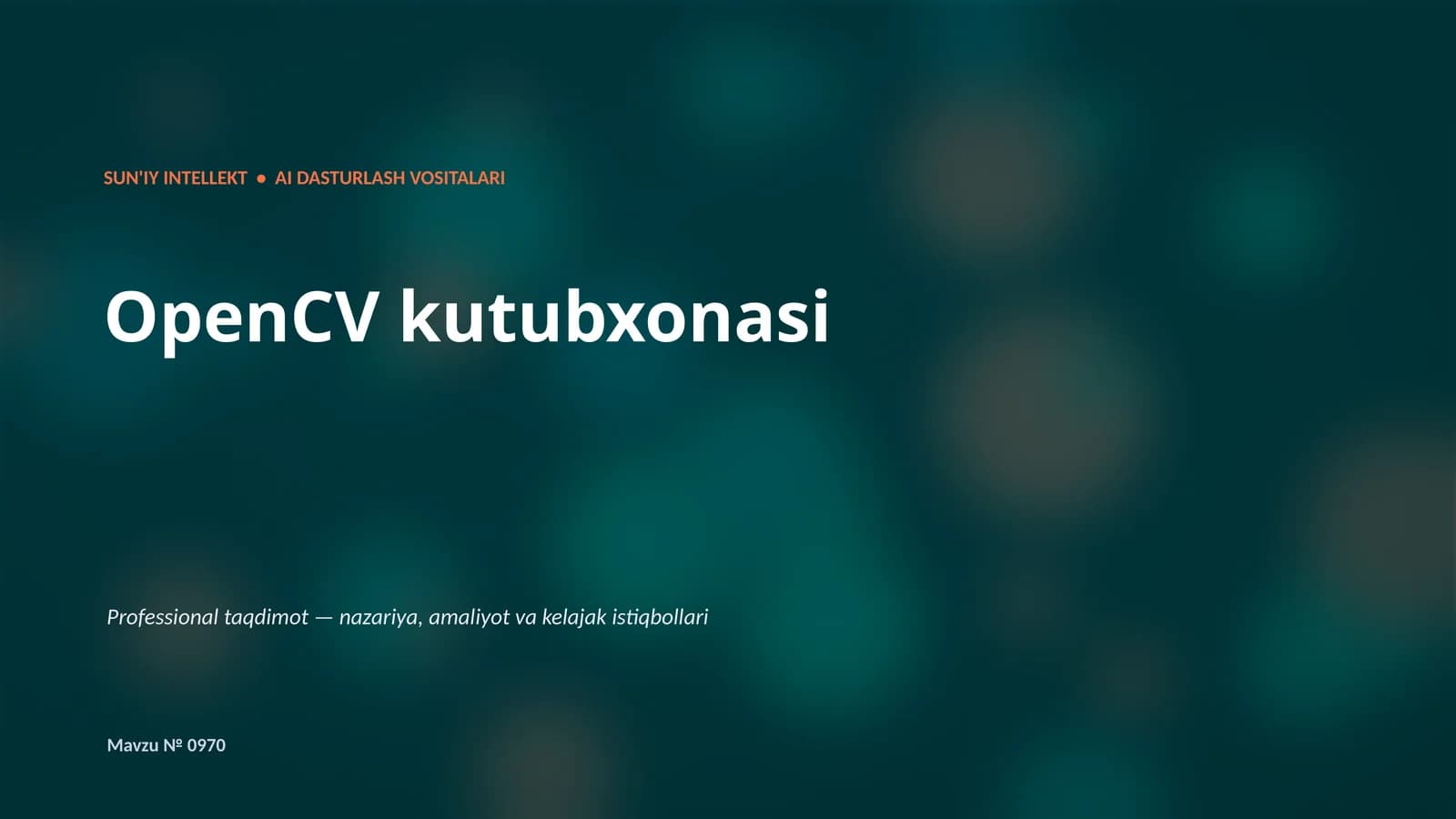 OpenCV kutubxonasi