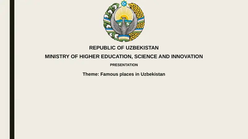 Famous places in Uzbekistan