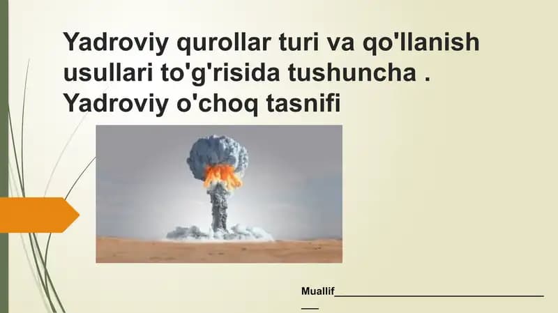 Yadroviy qurollar