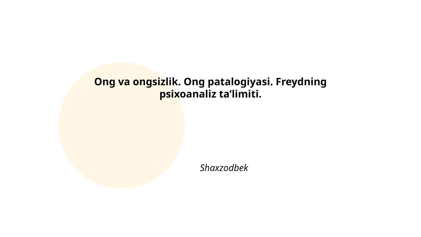 Ong va ongsizlik: asosiy tushuncha va ta'riflar