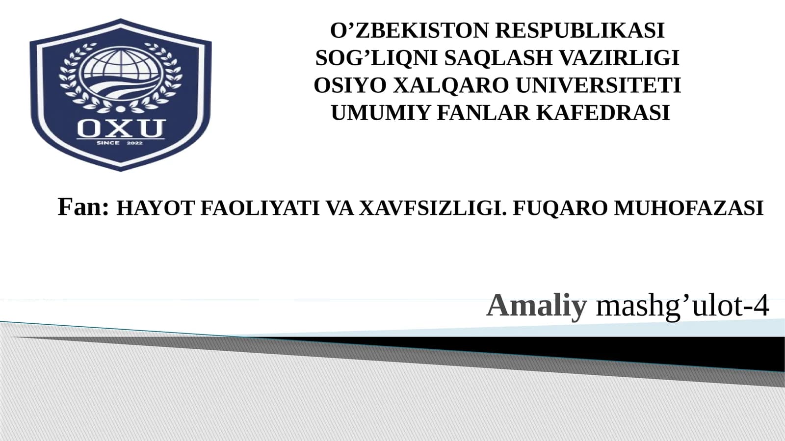 Texnosferik zonalardagi xavflar va ulardan himoyalanish. Changga oid patalogiyalar