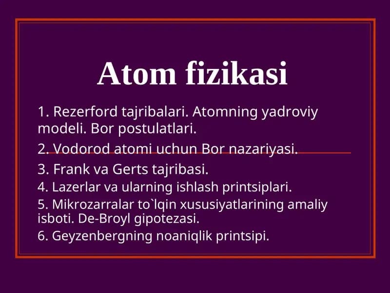 Atоm fizikasi