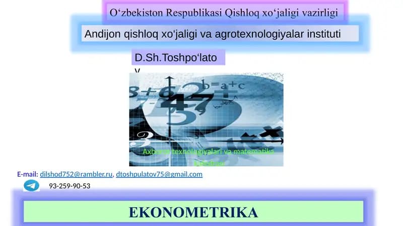 Dinamik ekonometrik modellar