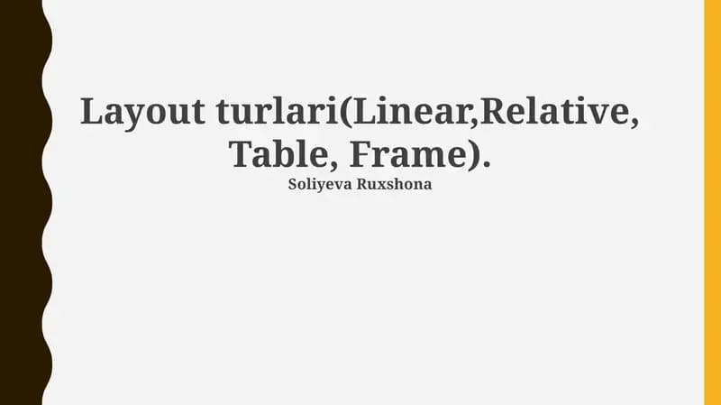 Layoutlar Turlari
