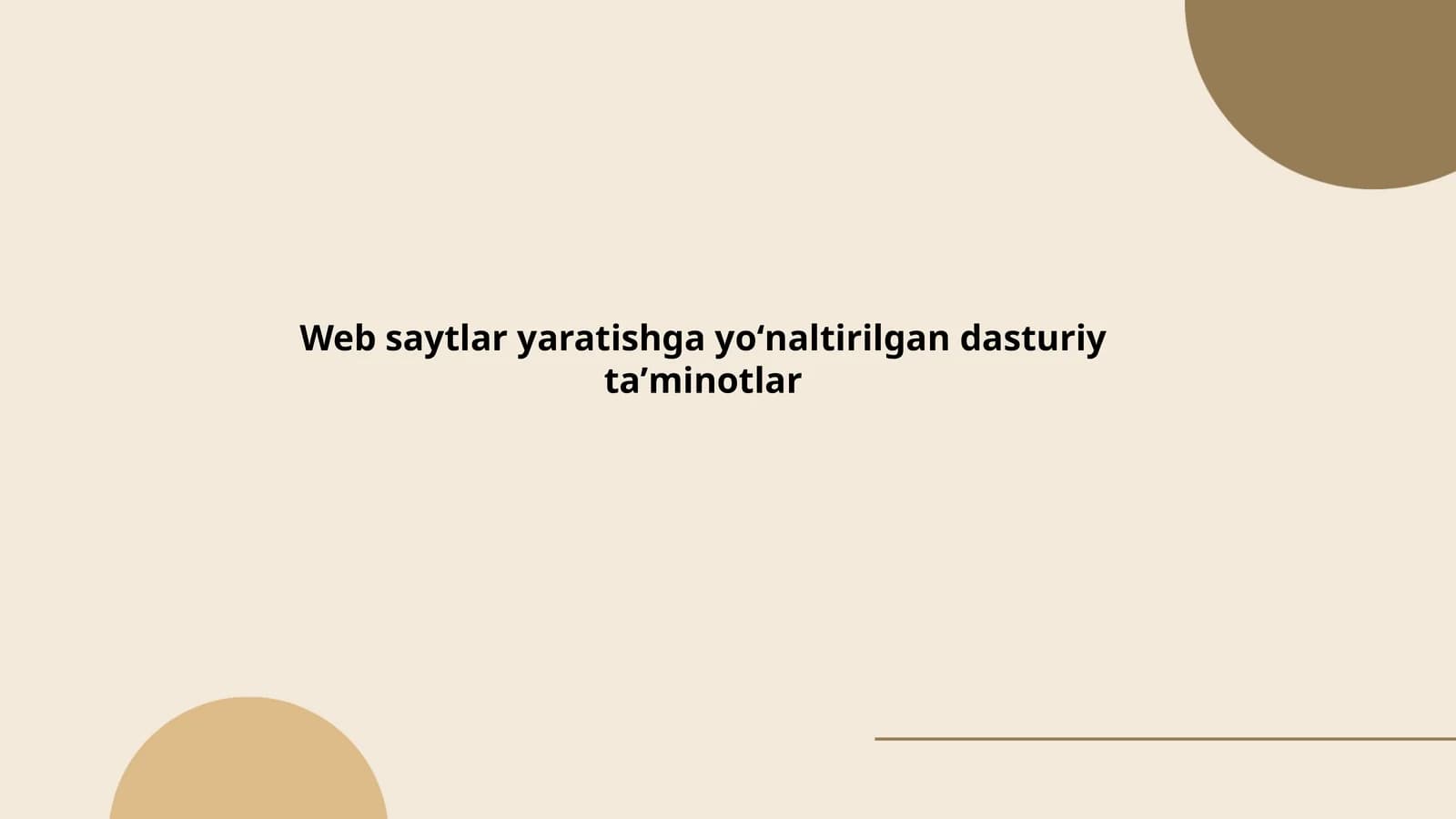 Web saytlar yaratishga yoʻnaltirilgan dasturiy taʼminotlar