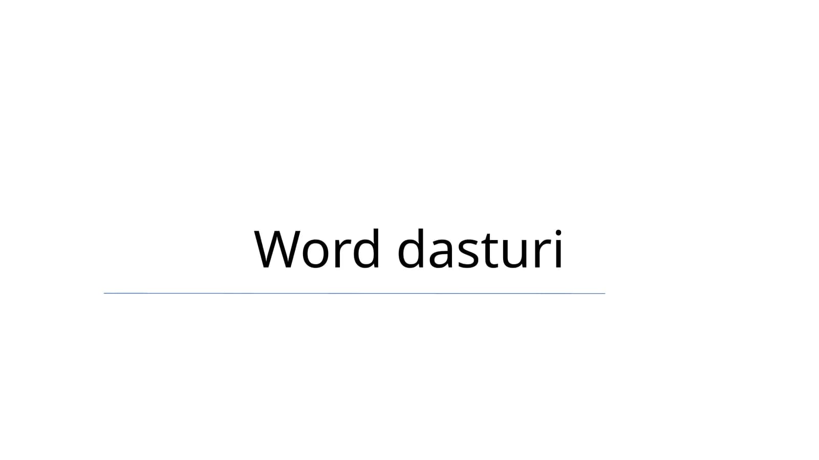 Word dasturi