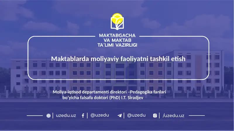 Davlat tilida ish yuritish fanidan tayyorlagan slayd