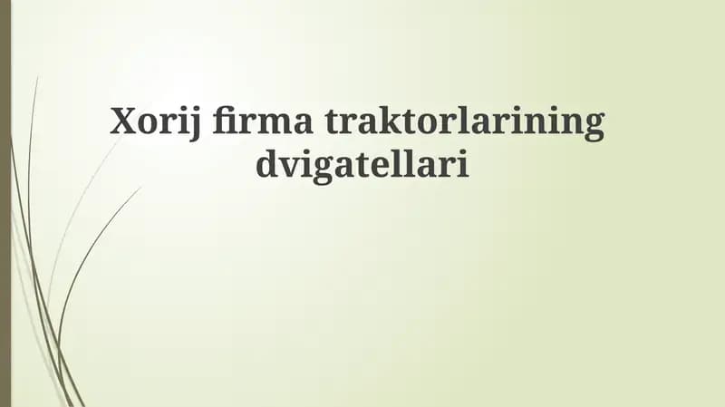 Traktor dvigatellari