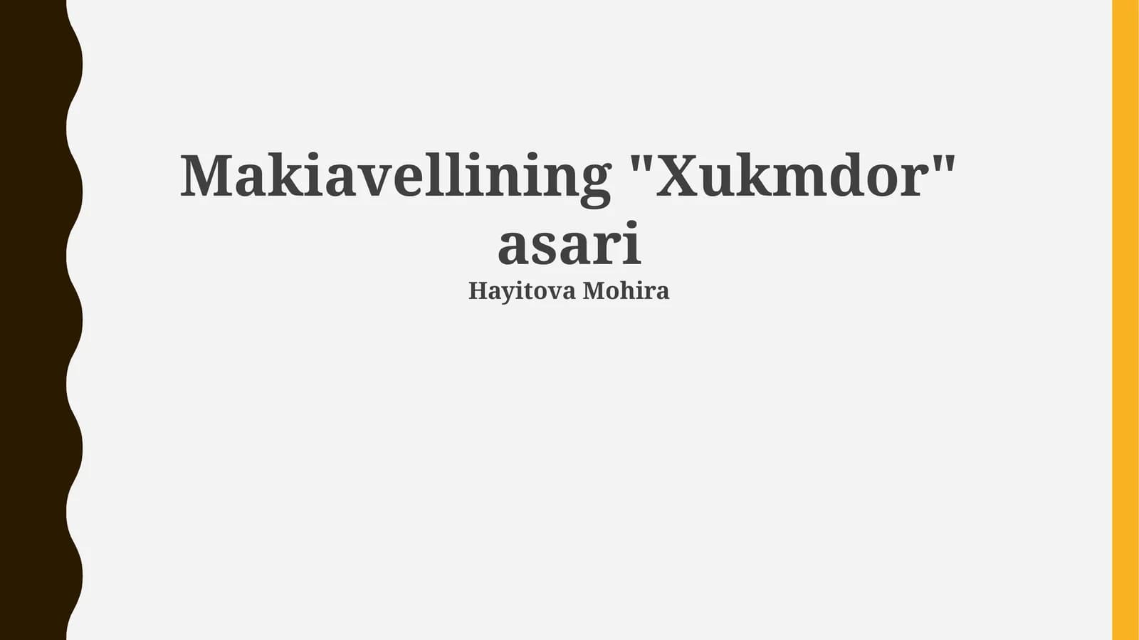Makiavellining "Xukmdor" asari