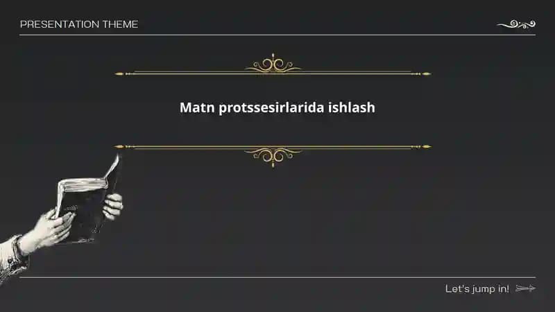 Matn protssesirlarida ishlash