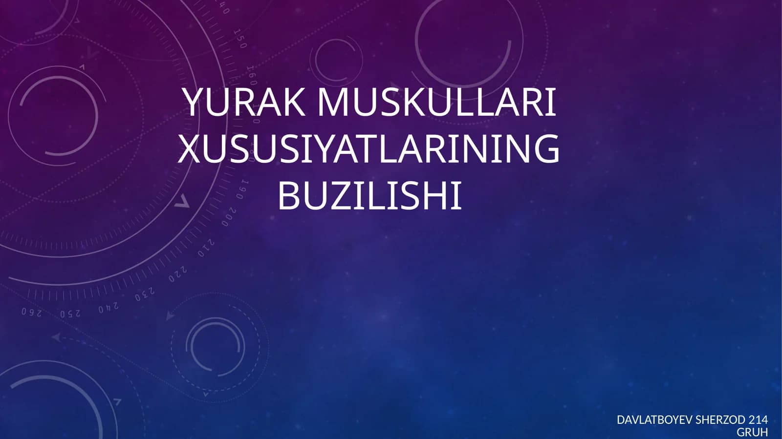 Yurak muskuli fiziologik xususiyatlarining buzilishi