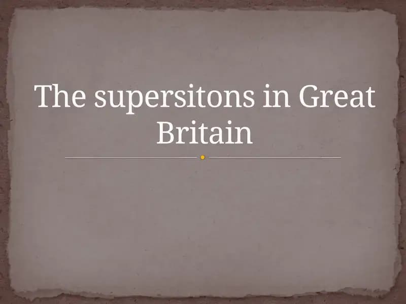 Thesupersitonsin Great Britain