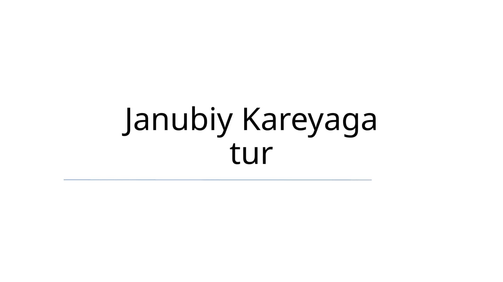 Janubiy Kareyaga tur