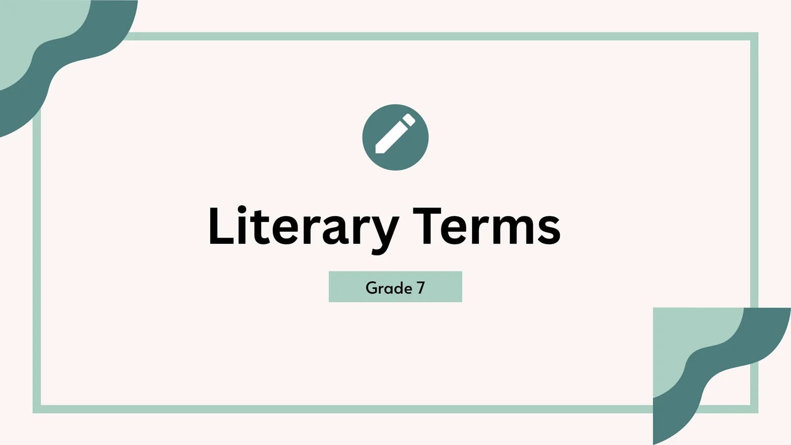 Literary Terms