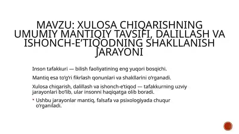 Xulosa chiqarish